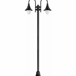 Lampadaire LCD Lengerich Noir, 2 lumières