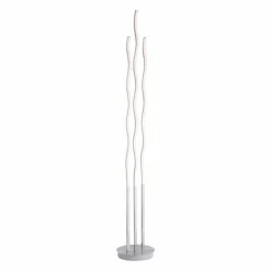 Lampadaire Leuchten Direkt Ls-WAVE LED Acier inoxydable, 3 lumières, Télécommandes, Changeur de couleurs