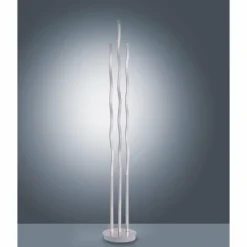 Lampadaire Leuchten Direkt Ls-WAVE LED Acier inoxydable, 3 lumières, Télécommandes, Changeur de couleurs