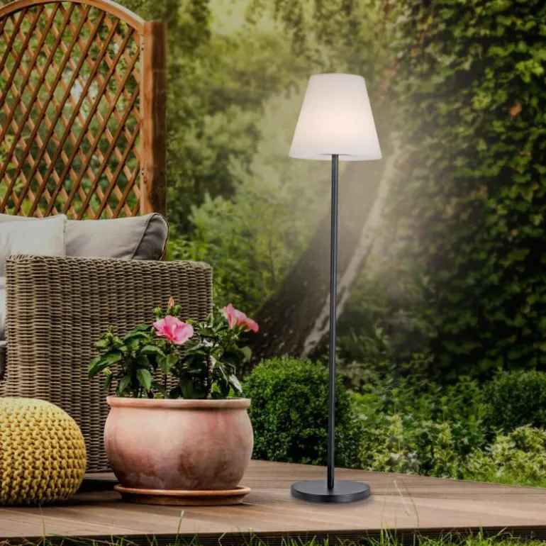 Lampadaire Leuchten Direkt HOLLY LED Noir, 1 lumière, Changeur de couleurs