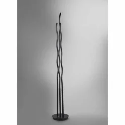 Lampadaire Leuchten-Direkt WAVE LED Noir, 3 lumières, Télécommandes