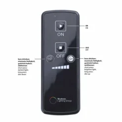 Lampadaire Leuchten-Direkt WAVE LED Noir, 3 lumières, Télécommandes