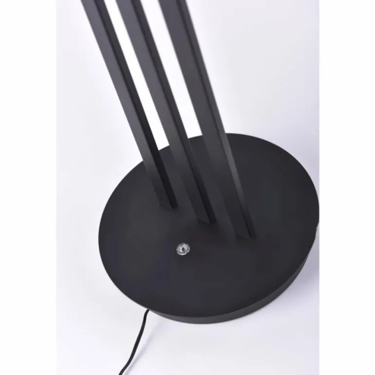 Lampadaire Leuchten-Direkt WAVE LED Noir, 3 lumières, Télécommandes