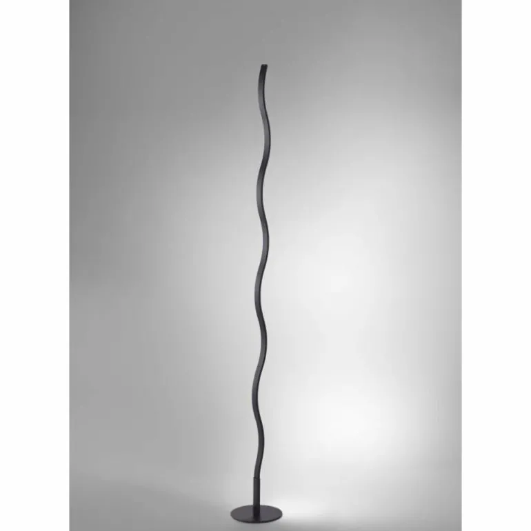 Lampadaire Leuchten-Direkt WAVE LED Noir, 1 lumière