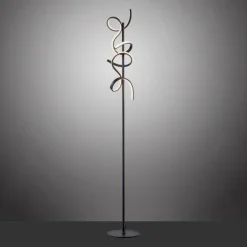 Lampadaire Leuchten-Direkt CURLS LED Noir, 2 lumières
