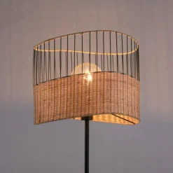 Lampadaire Leuchten-Direkt REED Noir, 1 lumière