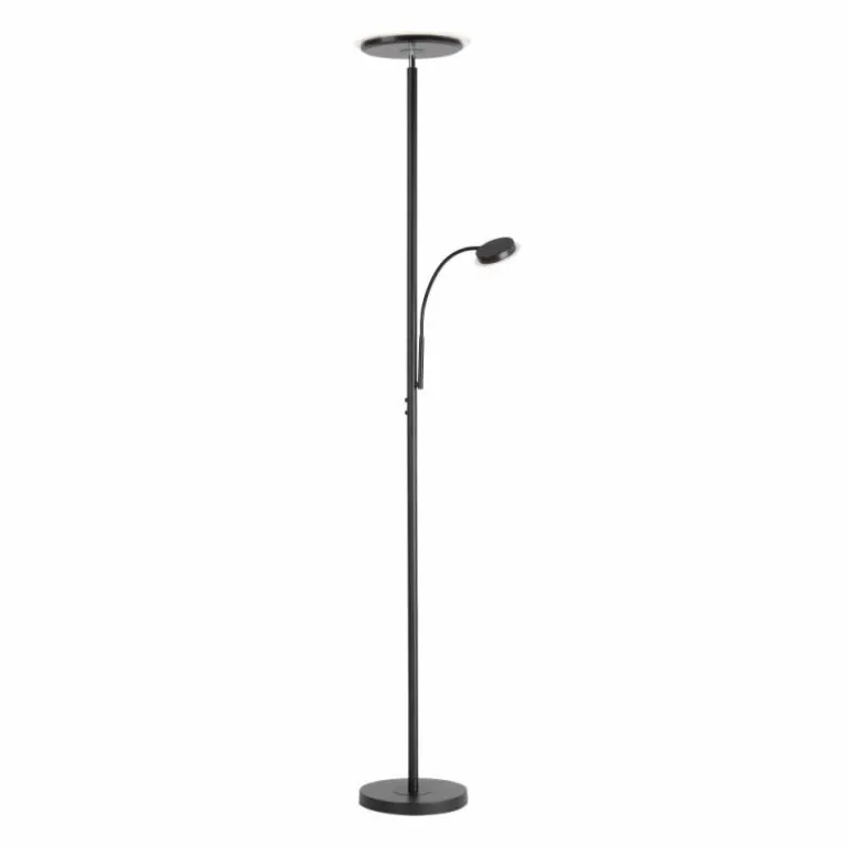Lampadaire Leuchten-Direkt HANS LED Noir, 2 lumières