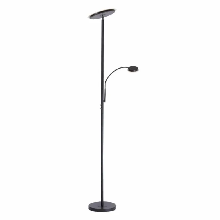 Lampadaire Leuchten-Direkt HANS LED Noir, 2 lumières