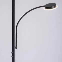 Lampadaire Leuchten-Direkt HANS LED Noir, 2 lumières