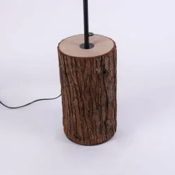 Lampadaire Leuchten-Direkt BARK Écru, Noir, 1 lumière