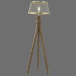 Lampadaire Leuchten-Direkt FREDERIK Bois foncé, 1 lumière