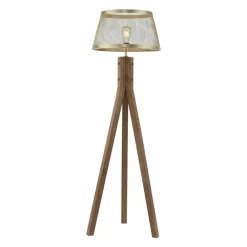 Lampadaire Leuchten-Direkt FREDERIK Bois foncé, 1 lumière