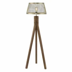 Lampadaire Leuchten-Direkt FREDERIK Bois foncé, 1 lumière