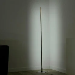 Lampadaire Leuchten-Direkt HENRY LED Acier brossé, 1 lumière, Télécommandes