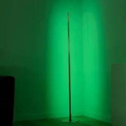 Lampadaire Leuchten-Direkt HENRY LED Acier brossé, 1 lumière, Télécommandes