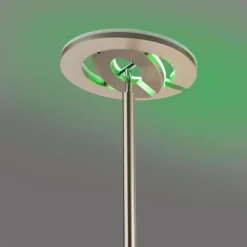 Lampadaire Leuchten-Direkt LOLAsmart-ROCCO LED Acier brossé, 1 lumière, Télécommandes