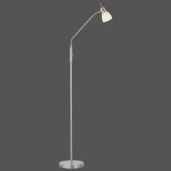 Lampadaire Leuchten-Direkt KARO Acier brossé, 1 lumière