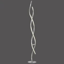 Lampadaire Leuchten-Direkt LOLAsmart-SWING LED Acier brossé, 2 lumières, Télécommandes, Changeur de couleurs