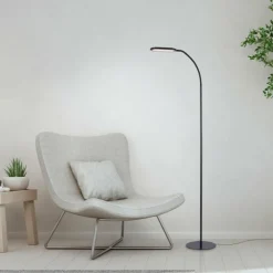 Lampadaire Leuchten-Direkt KELLY LED Noir, 1 lumière