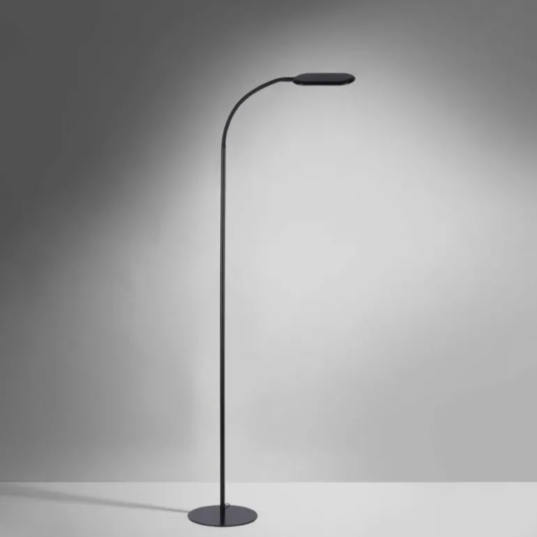 Lampadaire Leuchten-Direkt KELLY LED Noir, 1 lumière
