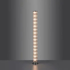 Lampadaire Leuchten-Direkt BINGO LED Chrome, 1 lumière, Télécommandes, Changeur de couleurs