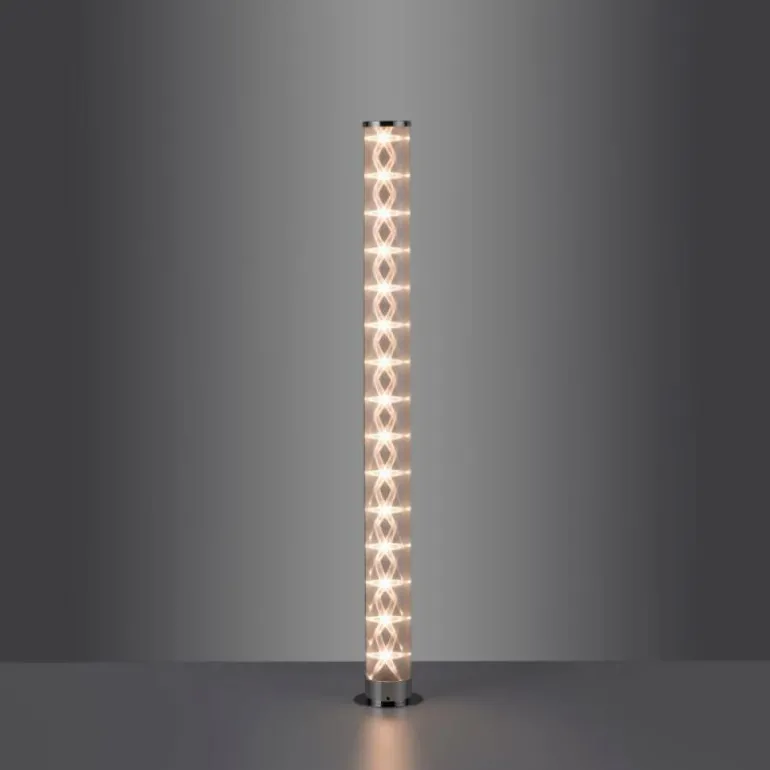 Lampadaire Leuchten-Direkt BINGO LED Chrome, 1 lumière, Télécommandes, Changeur de couleurs