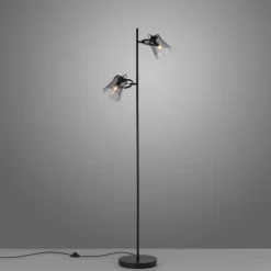 Lampadaire Leuchten-Direkt TINULA Noir, 2 lumières