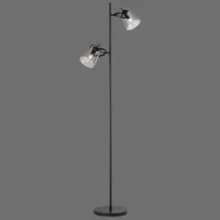 Lampadaire Leuchten-Direkt TINULA Noir, 2 lumières