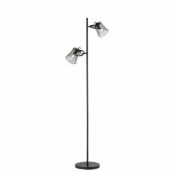 Lampadaire Leuchten-Direkt TINULA Noir, 2 lumières