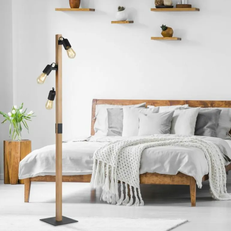 Lampadaire Leuchten-Direkt CANOP Écru, Noir, 3 lumières