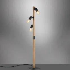 Lampadaire Leuchten-Direkt CANOP Écru, Noir, 3 lumières