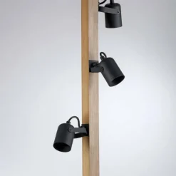 Lampadaire Leuchten-Direkt CANOP Écru, Noir, 3 lumières