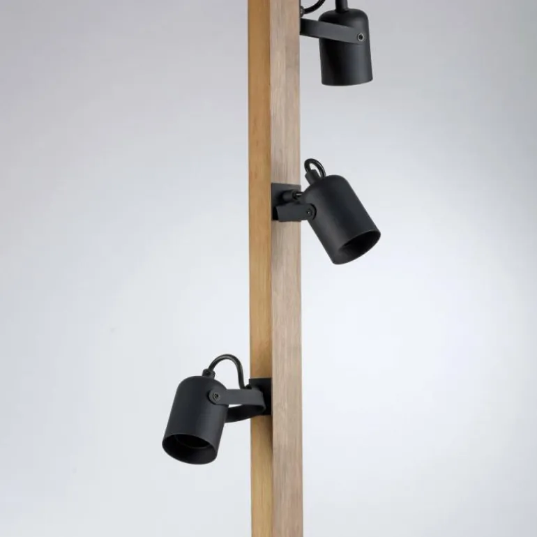 Lampadaire Leuchten-Direkt CANOP Écru, Noir, 3 lumières