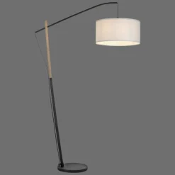 Lampadaire Leuchten-Direkt GREEN SOFIE Écru, Noir, 1 lumière
