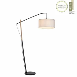 Lampadaire Leuchten-Direkt GREEN SOFIE Écru, Noir, 1 lumière