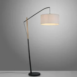 Lampadaire Leuchten-Direkt GREEN SOFIE Écru, Noir, 1 lumière