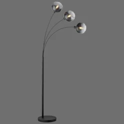 Lampadaire Leuchten-Direkt ZEA Noir, 3 lumières