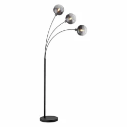 Lampadaire Leuchten-Direkt ZEA Noir, 3 lumières