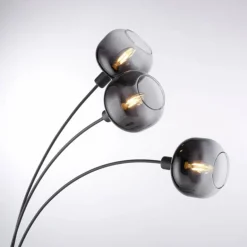 Lampadaire Leuchten-Direkt ZEA Noir, 3 lumières