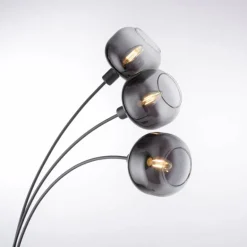 Lampadaire Leuchten-Direkt ZEA Noir, 3 lumières