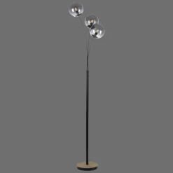 Lampadaire Leuchten-Direkt GREEN WIDOW Écru, Noir, 3 lumières