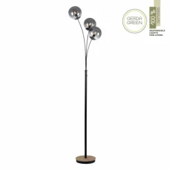 Lampadaire Leuchten-Direkt GREEN WIDOW Écru, Noir, 3 lumières