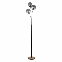 Lampadaire Leuchten-Direkt GREEN WIDOW Écru, Noir, 3 lumières