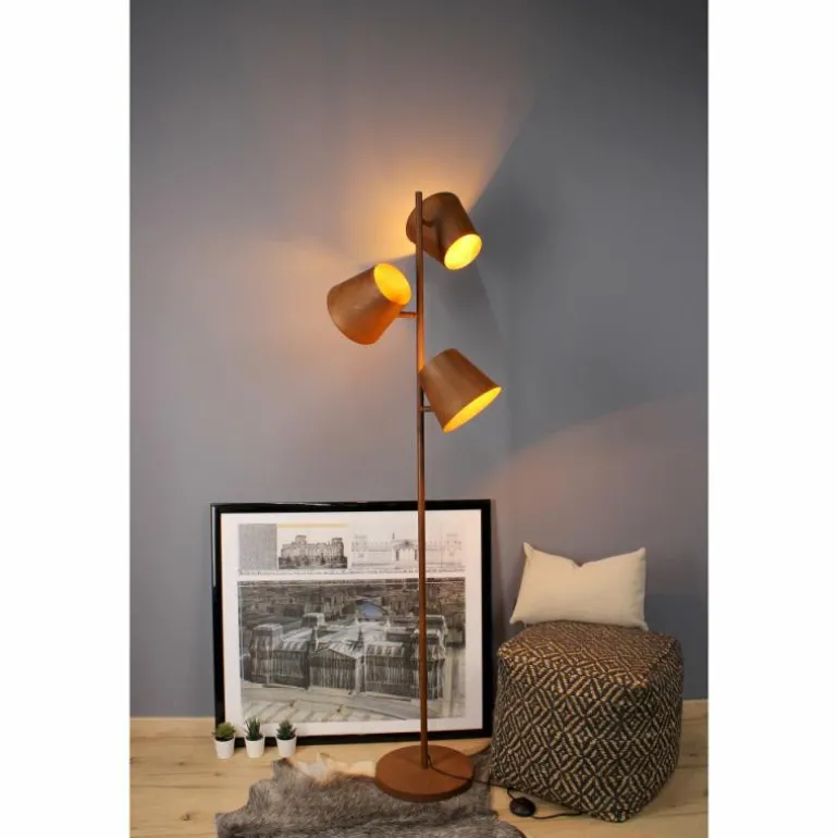 Lampadaire Luce-Design Colt Rouille, 3 lumières