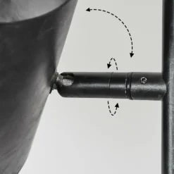 Lampadaire Lungre Argent Oxydé, 3 lumières