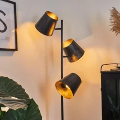 Lampadaire Lungre Argent Oxydé, 3 lumières