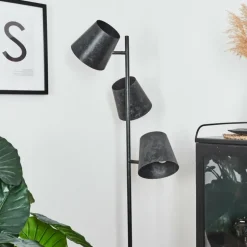 Lampadaire Lungre Argent Oxydé, 3 lumières