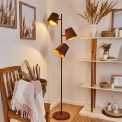 Lampadaire Lungre Rouille, 3 lumières