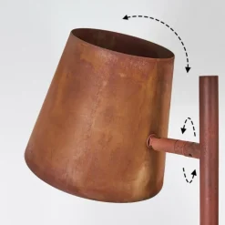 Lampadaire Lungre Rouille, 3 lumières