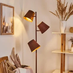 Lampadaire Lungre Rouille, 3 lumières